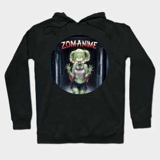 Zombie Anime girl, ZOMANIME cute monster kawaii anime tee Hoodie